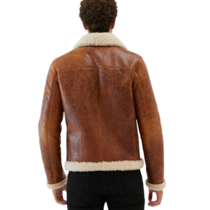 Men’s Shearling Collar Leather Jacket 1