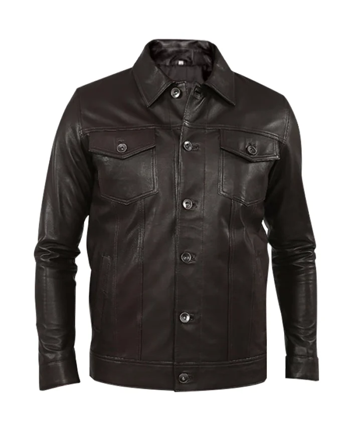 Genuine Leather Black Jacket For Men 3