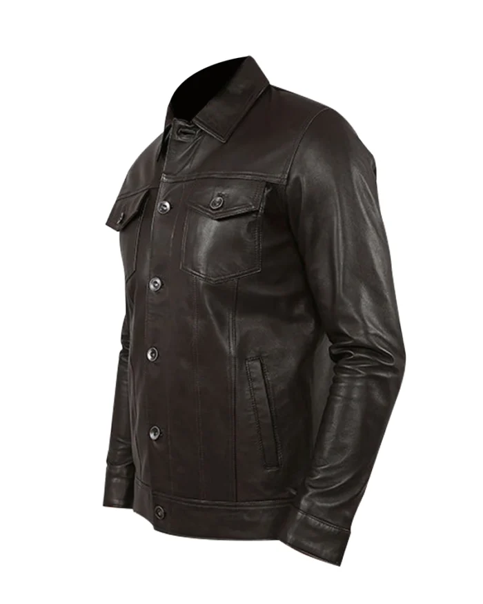 Genuine Leather Black Jacket For Men 2