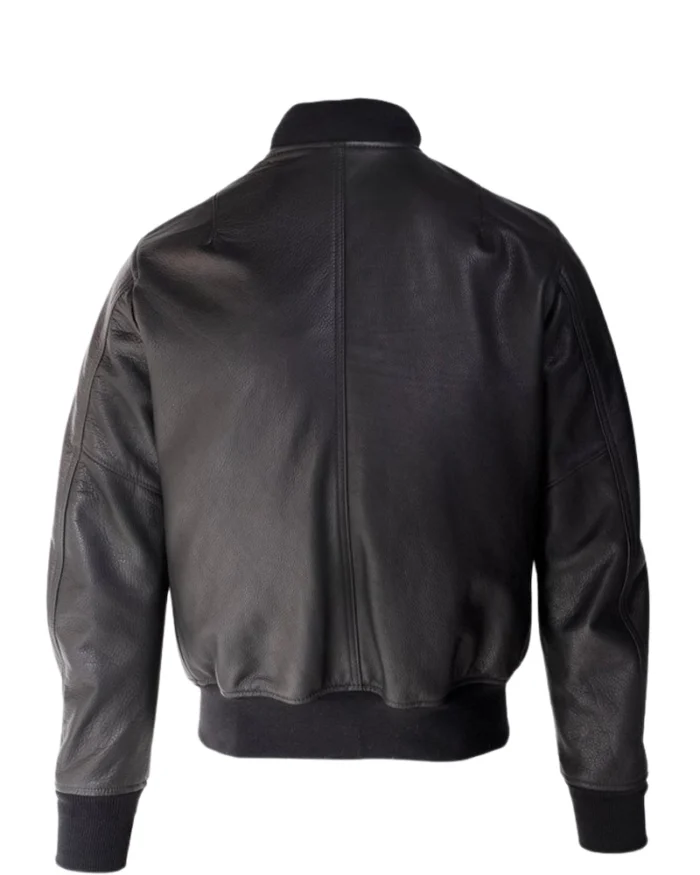 Men Casual Black Bomber Jacket 1