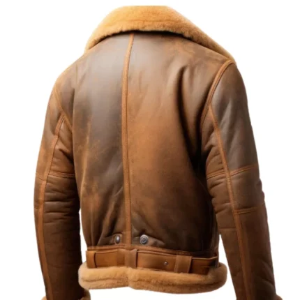 Men’s B3 Brown Shearling Leather Jacket 2