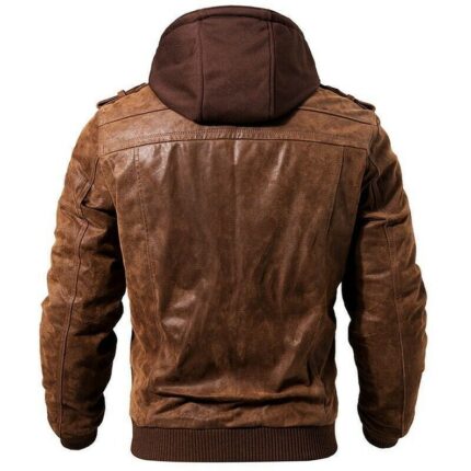Men’s Brown Hooded Jacket 2