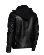 Men Black Detachable Hooded Jacket 2