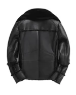 Mens Double Collar Sheepskin Biker Jacket 2