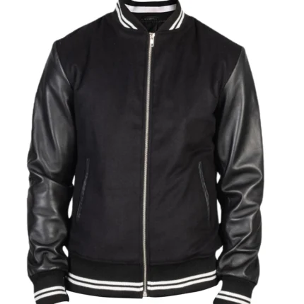 Harrison Black Varsity Jacket 1