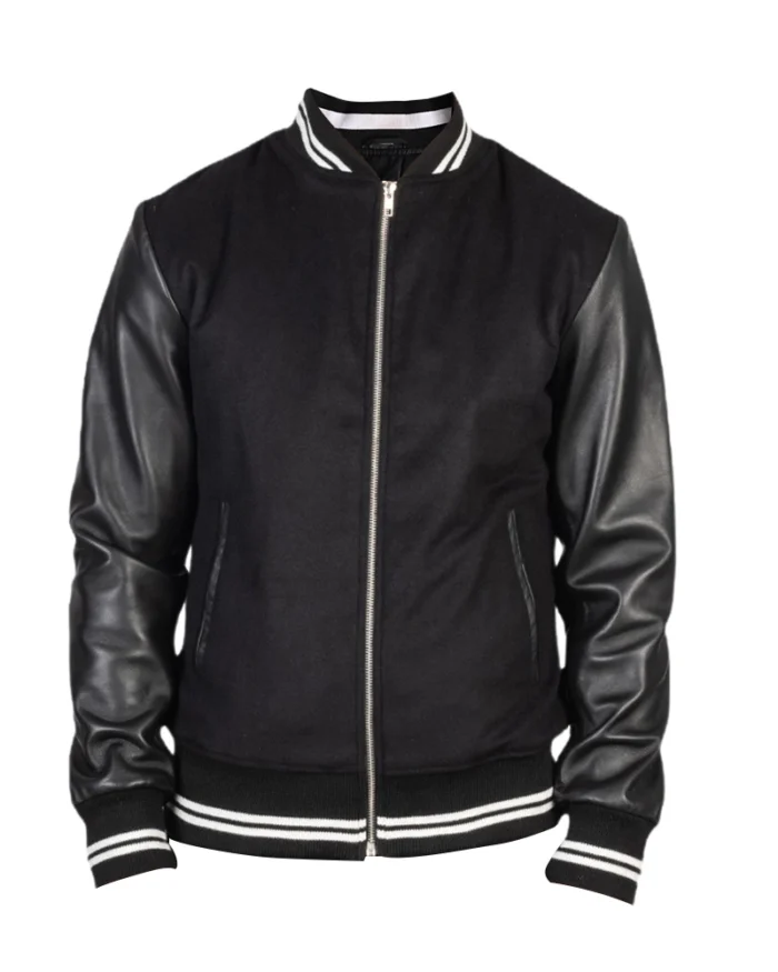 Harrison Black Varsity Jacket 1