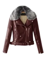 Women’s Faux Fur Quilted Moto Jacket 3
