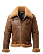 Men’s B3 Brown Shearling Leather Jacket 1