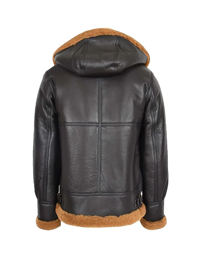 Men Premium Brown B3 Edwardo Ginger Bomber Jacket with Hood 2