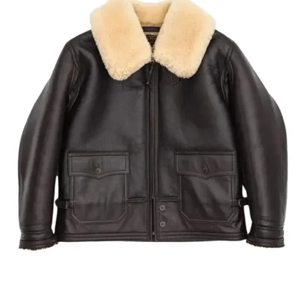 Navy M-445A Flight Shearling Leather Jacket 1