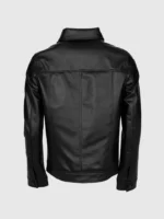 Men Black Leather Motorcycle Jacket 2