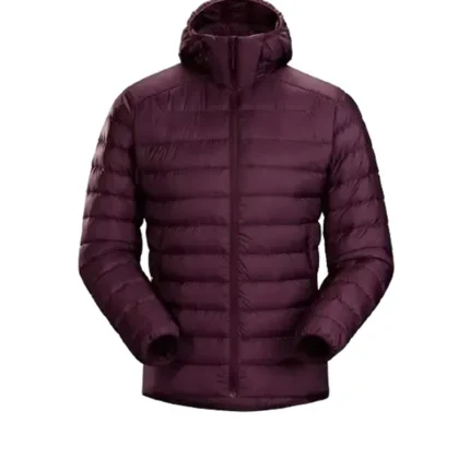 Men’s Burgundy Puffer Jacket 1