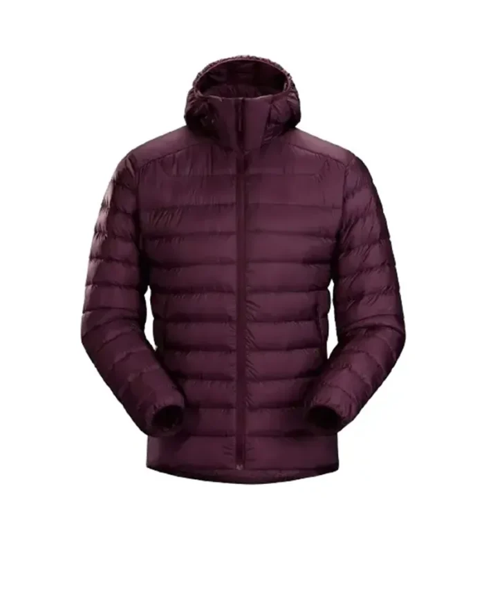 Men’s Burgundy Puffer Jacket 1