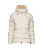 Womens Cream Puffer Jacket 1