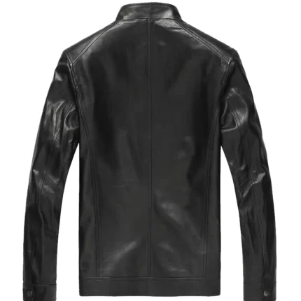Men Fashion Leather Motorcycle Jacket 2
