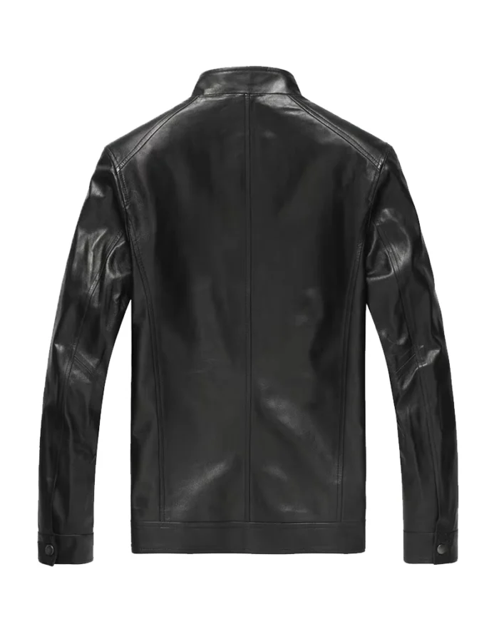 Men Fashion Leather Motorcycle Jacket 2