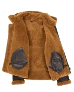 Men Premium Brown B3 Edwardo Ginger Bomber Jacket with Hood 1