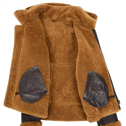 Men Premium Brown B3 Edwardo Ginger Bomber Jacket with Hood 1