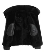 Mens Double Collar Sheepskin Biker Jacket 3