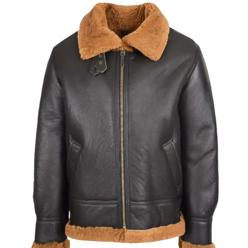 Men Premium Brown B3 Edwardo Ginger Bomber Jacket with Hood 5