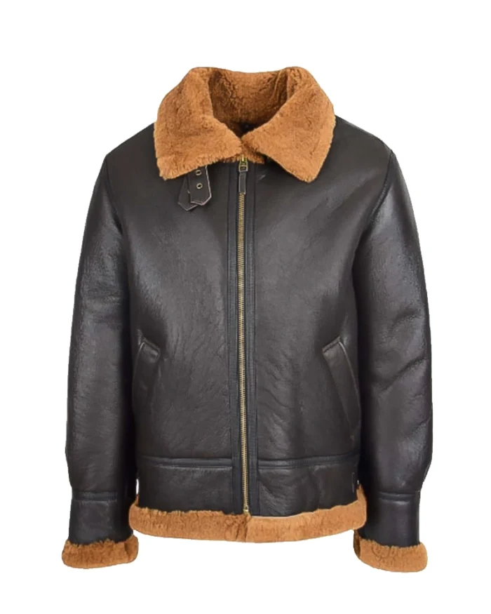 Men Premium Brown B3 Edwardo Ginger Bomber Jacket with Hood 5