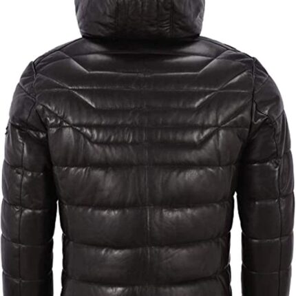Men’s Black Puffer Hooded Jacket 2