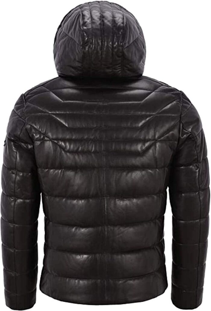 Men’s Black Puffer Hooded Jacket 2