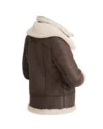 Women Brown Shearling Leather Jacket 2
