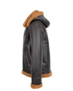 Men Premium Brown B3 Edwardo Ginger Bomber Jacket with Hood 3