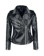 Black Studded Leather Jacket 1