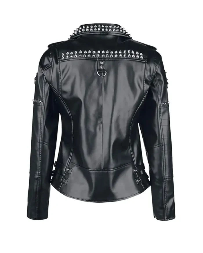 Black Studded Leather Jacket 2