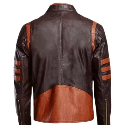 Mens Brown Cafe Racer Distressed Motorcycle Jacket 1