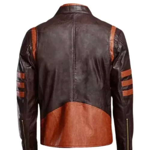 Mens Brown Cafe Racer Distressed Motorcycle Jacket 1