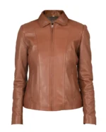 Colette Brown Leather Jacket 1