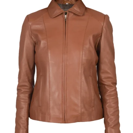 Colette Brown Leather Jacket 1