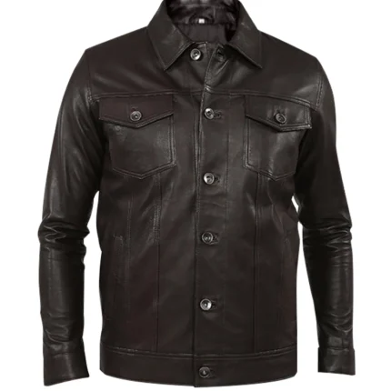 Genuine Leather Black Jacket For Men 1