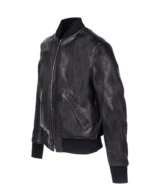 Men Casual Black Bomber Jacket 2