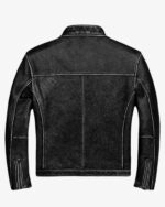 Mens Classic Casual Vintage Black Biker Jacket 2