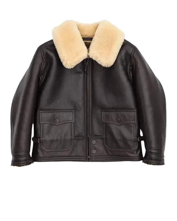 Navy M-445A Flight Shearling Leather Jacket 1