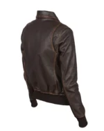 Women A-2 Brown Leather Jacket 2