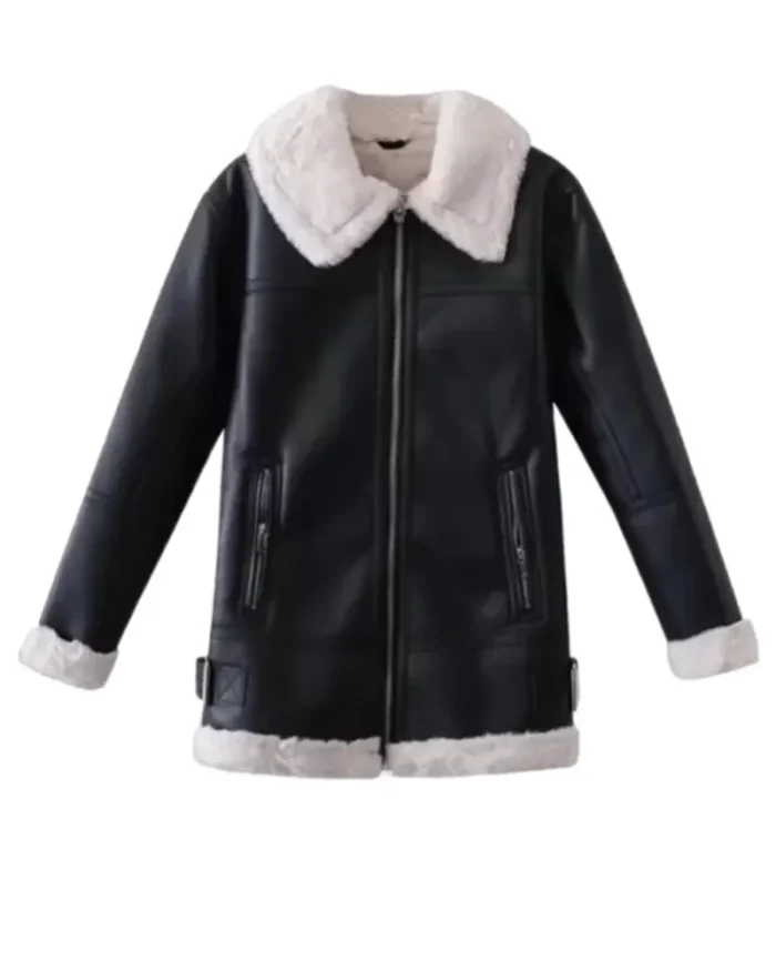 Women B3 Shearling Leather Coat 1