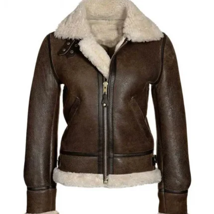 Women’s Shearling Brown Jacket 1