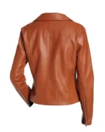 Womens Real Brown Leather Jacket 3