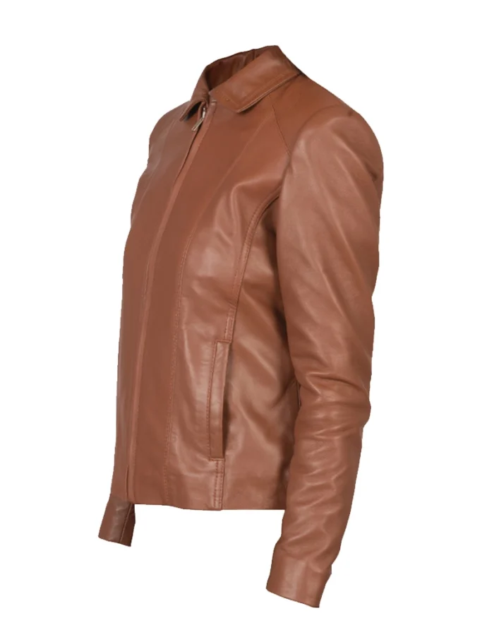 Colette Brown Leather Jacket 2