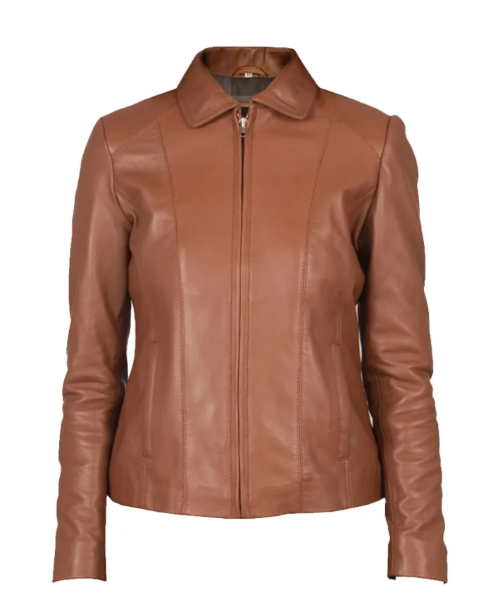 Colette Brown Leather Jacket 1