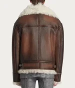 Men Brown Premium Shearling Jacket 3