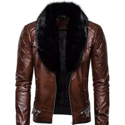 Men’s Brown Retro Aviator Jacket 1