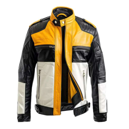 Men Vintage Cafe Racer Retro Leather Jacket 2
