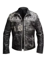 Mens Vintage Retro Distressed Black Antique Jacket 1