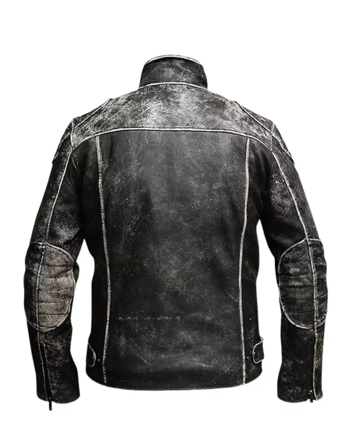 Mens Vintage Retro Distressed Black Antique Jacket 3